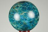 Bright Blue Apatite Sphere - Madagascar #191432-1